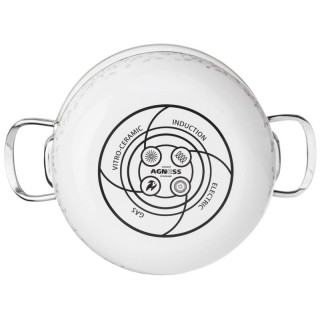 Кастрюля Agness 1.5л эмалированная со стекл. крышкой серия 'Вивьен' ARTI-M 915-145-2