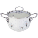 Кастрюля Agness эмалированная со стеклянной крышкой (1.5л, d16см) ARTI-M 943-055