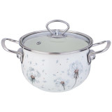 Кастрюля Agness эмалированная со стеклянной крышкой (2л, d18см) ARTI-M 943-056