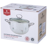 Кастрюля Agness эмалированная со стеклянной крышкой (2.8л, d20см) ARTI-M 943-057