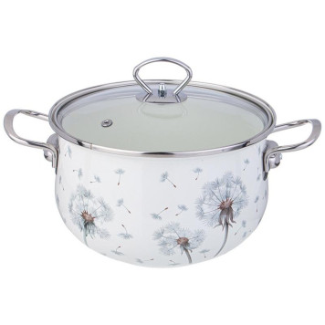 Кастрюля Agness эмалированная со стеклянной крышкой (3.8л, d22см) ARTI-M 943-058