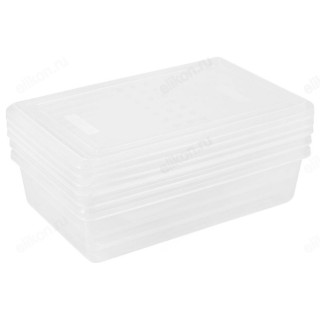 Контейнер для заморозки 3шт ASTI 0,75л прямоуг 221100801/00