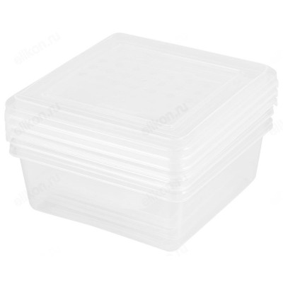 Контейнер для заморозки 3шт ASTI 0,5л квадрат 221101101/00