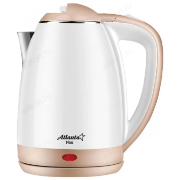Чайник Atlanta ATH-2437 двойные стенки, белый, 1.8 л