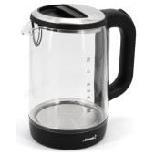 Чайник стеклянный ATLANTA ATH-2475 (1,8л) черный