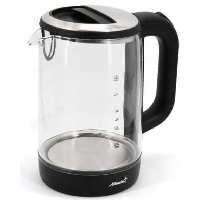 Чайник стеклянный ATLANTA ATH-2475 1,8л черный