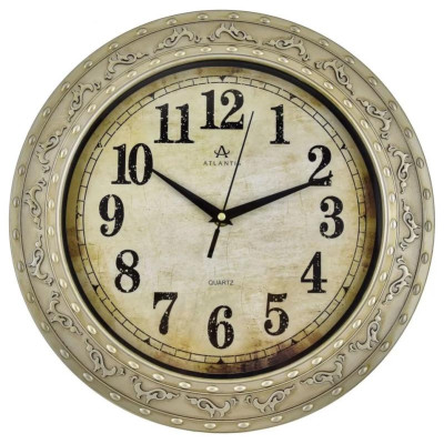 Часы настенные ATLANTIS TLD-35007С gold