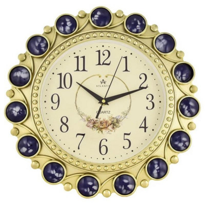Часы настенные ry ATLANTIS TLD-6998E blue jewel