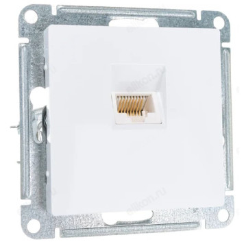 Розетка компьютерная SE AtlasDesign, RJ45, механизм, белая-1