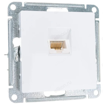 Розетка компьютерная SE AtlasDesign, RJ45, механизм, белая-1