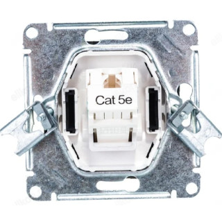 Розетка компьютерная SE AtlasDesign, RJ45, механизм, Карбон-2