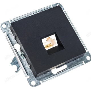 Розетка компьютерная SE AtlasDesign, RJ45, механизм, Карбон-3