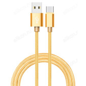 Кабель USB 3 - USB Type-C 1,8м 2.4А Атом (шт/шт) тканевая оплетка Кабель USB 3 - USB Type-C 1,8м 2.4А Атом (шт/шт) тканевая оплетка