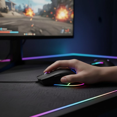 Мышь игровая AULA F805 Black + Rainbow backlight-5