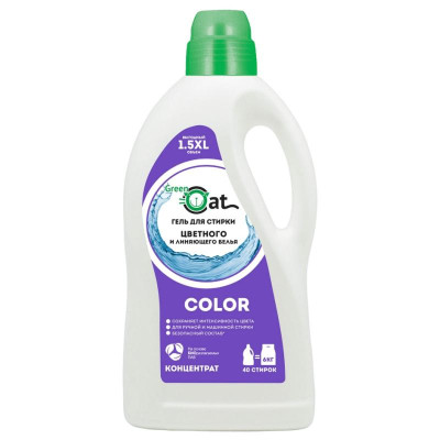 Гель для стирки цветного и линяющего белья 1.5л 1/6 Green Cat B&B 308441