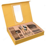 Набор столовых приборов Hoffburg HB-24001GS Flower 24шт