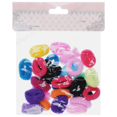 Набор резинок для волос BERIOTTI  24шт, полиэстер, 3см, арт.FG-3009-6