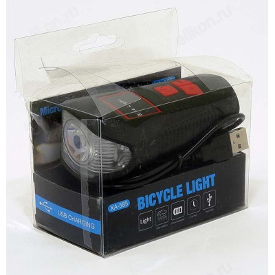Фонарь велосипедный BICYCLE LIGHT XA-585 +звук.сигнал-2