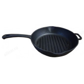 Сковорода-гриль чугунная 1126БИОЛ d26см литая ручка Сковорода-гриль чугунная 1126БИОЛ d26см литая ручка