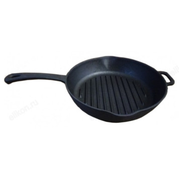 Сковорода-гриль чугунная 1126БИОЛ d26см литая ручка