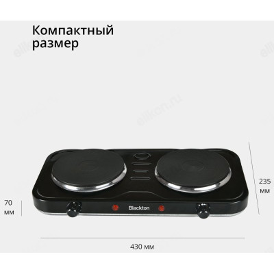 Плита электрическая Blackton Bt HP218B Черный NEW