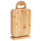 Доска разделочная 4шт BRAVO бамбук 23*15*1 на подставке