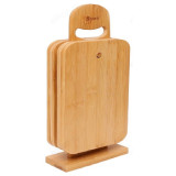 Доска разделочная 4шт BRAVO бамбук 22*14*1 на подставке