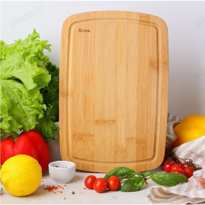 Доска разделочная с желобком BRAVO бамбук 30*20*1