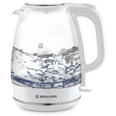 Чайник стеклянный BRAYER BR-1030WH белый