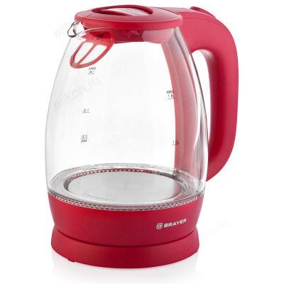 Чайник стеклянный BRAYER BR-1045RD розовый-7