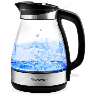 Чайник стеклянный BRAYER BR-1048 1,7л-2