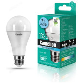 Лампа светодиодная LED E27 A60 15W 4K Camelion 845