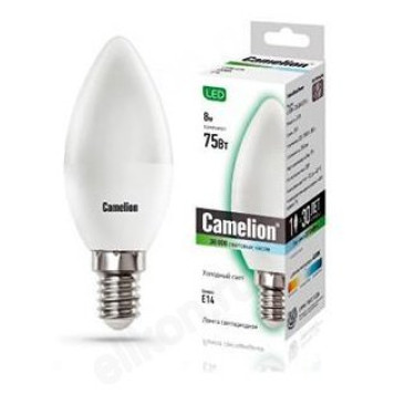 Лампа светодиодная LED E14 C35 8W 845 220В Camelion-1