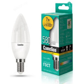 Лампа светодиодная LED E14 C35 7W 3K Camelion Свеча 830