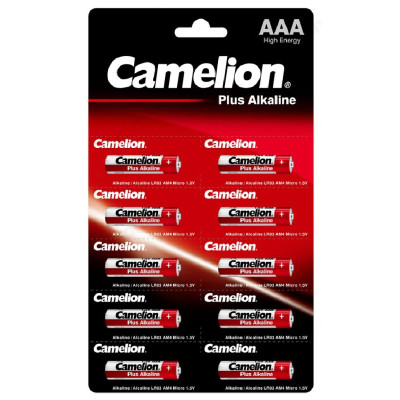 Батарейка Camelion ААА/LR03 Plus Alkaline BP1x10P, 1.5 V
