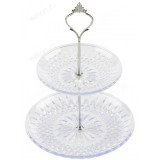 Блюдо-этажерка 2 яруса CAMILLA пластик 103799