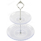 Блюдо-этажерка 2 яруса CAMILLA пластик 103799