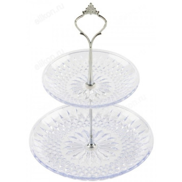 Блюдо-этажерка 2 яруса CAMILLA пластик 103799