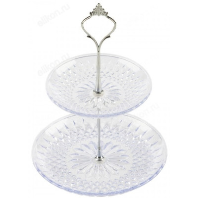 Блюдо-этажерка 2 яруса CAMILLA пластик 103799