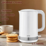 Чайник CENTEK CT-1010 (1.5л) двойные стенки белый