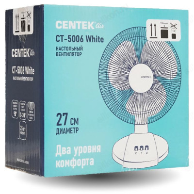 Вентилятор настольный CENTEK CT-5006 белый-4