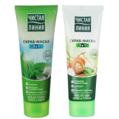 Скраб-маска для лица ЧИСТАЯ ЛИНИЯ 3в1 80мл 977-131