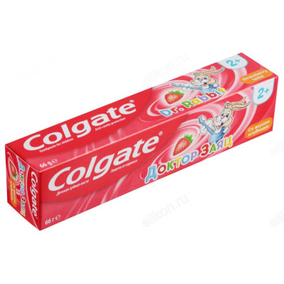 Паста зубная COLGATE Доктор Заяц вкус Клубники/Жвачки туба 50мл 188189286-3