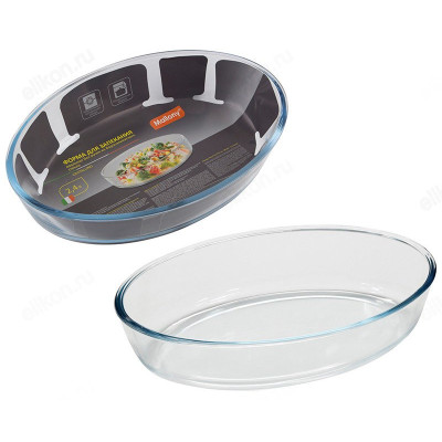 Форма для запекания стекло CRISTALLINO 005564 2,4л овал-1