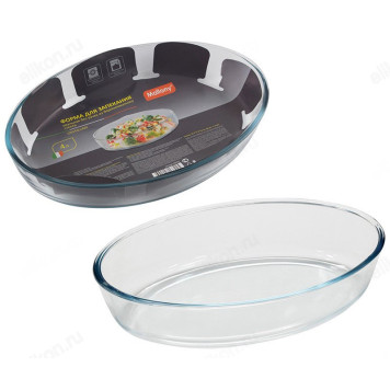 Форма для запекания стекло CRISTALLINO 005567 4л овал-1