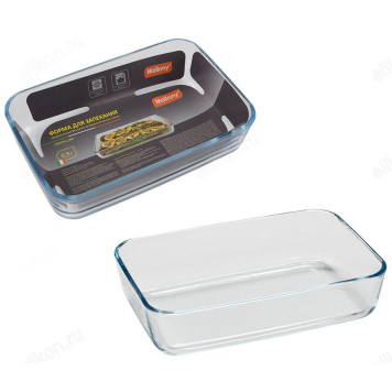 Форма для запекания стекло CRISTALLINO 005568 0,9л прямоуг-1