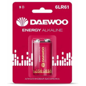 Батарейка 6LR61 крона Daewoo Energy Alkaline 6LR61EA-1B BL-1 Батарейка 6LR61 крона Daewoo Energy Alkaline 6LR61EA-1B BL-1