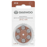 Батарейка для слухового аппарата ZA312 Daewoo ZA312-6B BL-6