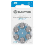 Батарейка для слухового аппарата ZA675 Daewoo ZA675-6B BL-6