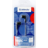 Наушники проводные вкладыши DEFENDER BASIC-604 черный